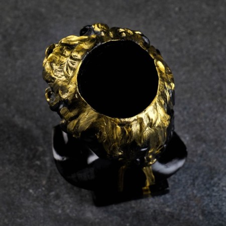 Kashpo - organizer "Bust of David" black, 17x9x10cm-5