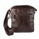 Male bag, lightning department, 2 outer pockets, adjustable belt, brown color