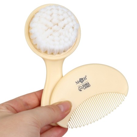 Leopard hair care set (brush+ comb), beige color-1