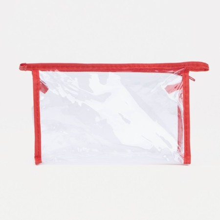 Lightning cosmetic bag, red/transparent color-2