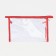 Lightning cosmetic bag, red/transparent color