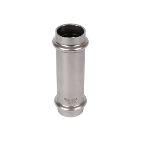 Equal coupling Rommer RSS-0017-000022, D = 22 mm, press, stainless steel-2
