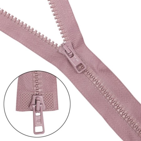 Tractor Lightning T10 (6 mm), two locks, length 70 cm, dusty dark rose