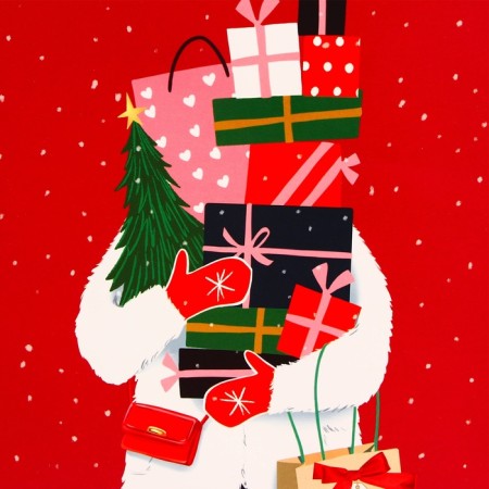 Package New Year's laminated "All in gifts", 32 x 26 x 12 cm.-1