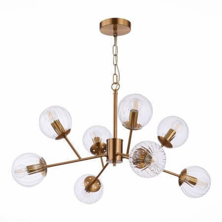 Suspended EVOLUCE lamp. Sle220803-08. Andria. 8x40 watts, E14, 74x74x52 cm, brass color-3