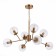 Suspended EVOLUCE lamp. Sle220803-08. Andria. 8x40 watts, E14, 74x74x52 cm, brass color