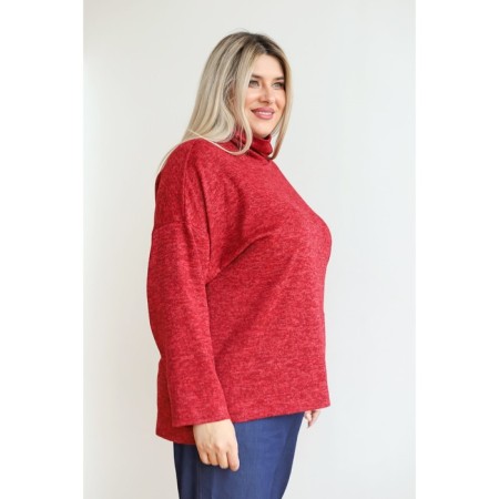 Women's turtleneck, size 60, red color-3
