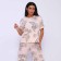 Female home set (T -shirt/pants), pink color, size 52