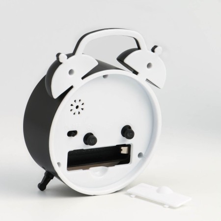 Clock - desktop an alarm clock, discrete move, 8 x 12.5 cm, aa-2