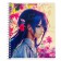 A notebook of 60 sheets in a cage on the crest "Girl Spring", cover Combined Cardboard, Uf-Loks, Mix