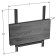 Folding table "Lunge Quadro", 910 × 910 × 750 mm, DPP gray / frame metal black matte