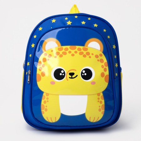 Baby backpack on lightning, 2 external pockets, blue color-1