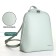 City backpack made of artificial leather with lightning, green color