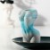 Toothpick stand "Female body" marble blue