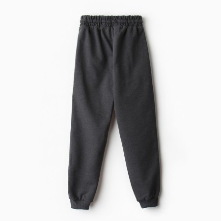 Pants for a boy, dark gray color, height 134 cm-3