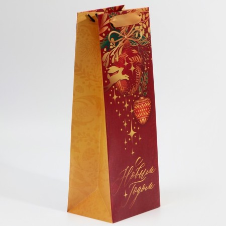 Package for the bottle "Fairytale holiday", 13 x 36 x 10 cm, New Year-1