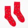 Women's socks, red color, size 23-25