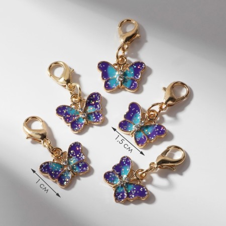 Charm "Butterfly", colored in gold-1