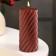 Candle-cylinder "Spiral", 5x10 cm, wine, metallic, 6 hours