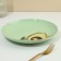 Ceramic plate "Avocado", 22.5 cm, green color