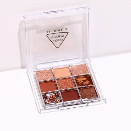 Professional palette of eyelid shadows with glitter 9 colors-2