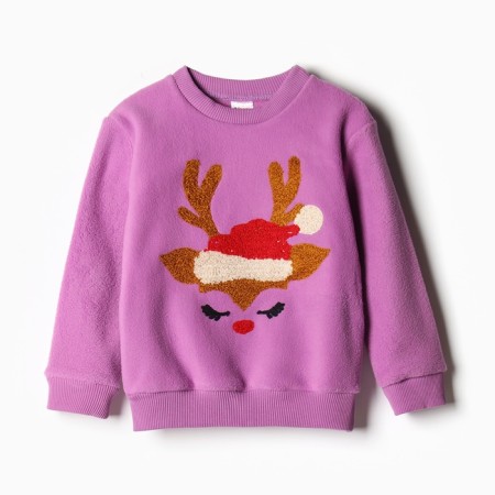 Kit for children (sweatshirt, trousers), purple color, height 92 cm-1