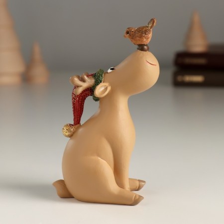Souvenir Polystone "Cute elk with a patch on the nose" 6.5x4x10 cm
