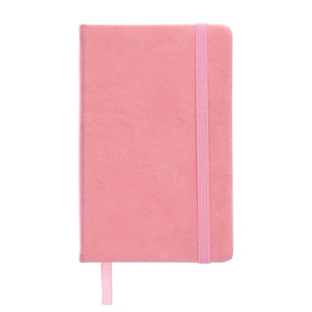 Notepad A6 "Pink quartz", 96 sheets, in a ruler, solid cover, artificial leather, elastic band, pocket, tinted OFSET 70G/m2 block-4