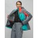 Ski costume is female, size 42, green color