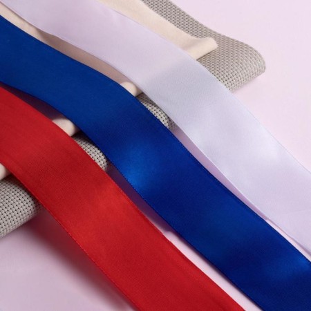 A set of satin ribbons, 3 pcs, size 1 tape: 40 mm × 23 ± 1 m, tricolor-1