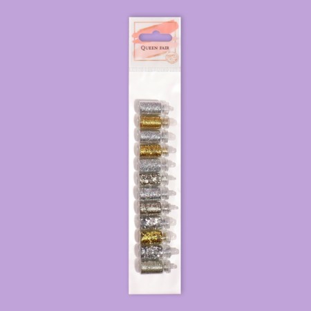 Sparkles for the decor "Starfall", 12 bottles, small/medium/large, multi -colored-4