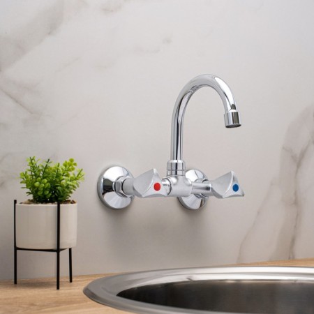 Kitchen mixer "RMS" SL119-362, wall, two-wound, zinc, chrome-1