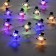 Garland “thread” 2 m Rosa with nozzles “Snowman in a scarf”, IP20, silver thread, 20 LED, glow of multi, 2 modes, AAX2