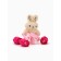 A set of soap roses in a box is 8 pieces, pink-white with a bunny