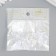 Beads for creativity plastic "Busy Hat" white with silver set of 50 pcs 1x1x0.5 cm