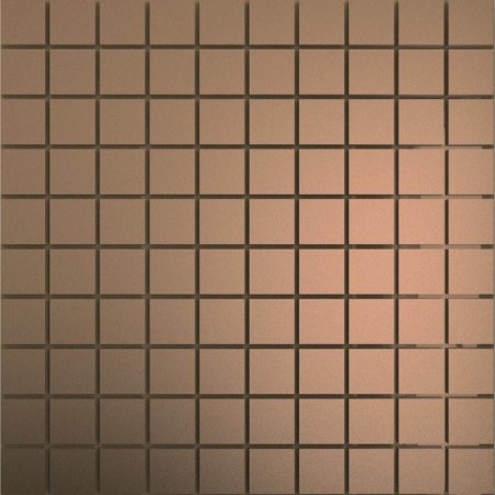 Mirror mosaic "bronze" matte with chip 25x25 mm