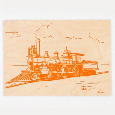 Fundamentals for burning "steam locomotive" 30x21 cm-1