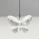 Wind music metal, tree "Crystal butterflies" 5 tubes 60x9x9 cm