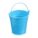 Bucket of decorative, average: height 8 cm, diameter 8 cm, blue