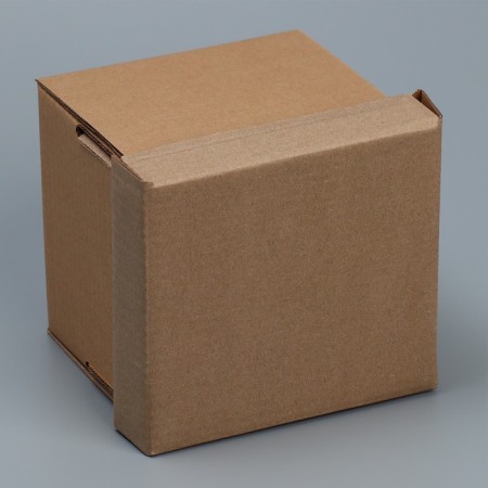 Gift folding box, packaging, “brown”, 16.6 x 15.5 x 15.3 cm-2