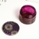 Bank for candles glass with a lid "Flower" violet, round 5x7x7 cm, mix