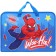 Plastic folder with A4 handles, on a zipper, 80x330x240 mm, spider-man