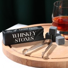 Whiskey Stones set, whiskey stones 4 pcs, forceps