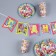 Set of paper dishes disposable stickers ”: 6 plates, 1 garland, 6 glasses