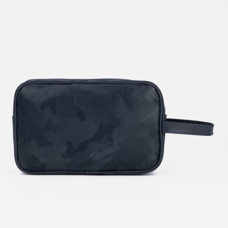 Lightning cosmetic bag, external pocket, blue color-1