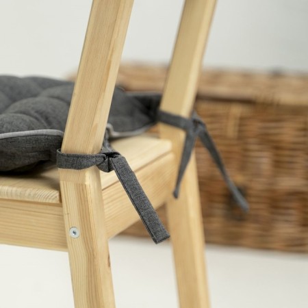 Pillow for a chair "Ibiza", size 40x40 cm, dark gray color-1