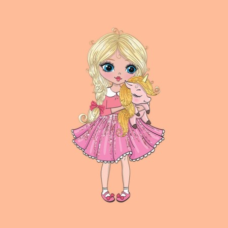 Thermalrotransfer with sparkles "Doll", 6.4 × 12 cm-2