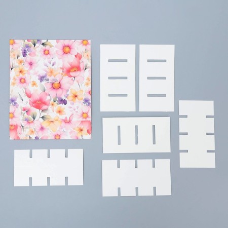Box for sweets, confectionery packaging, 16 cells, “flowers” ​​17.7 x 17.7 x 3.8 cm-7