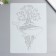 Plastic stencil "Kit and tree" 29.7x21 cm