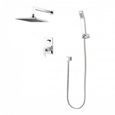 Lemark Contest LM5829CW shower system, single -leaf, tropical shower, hidden, white